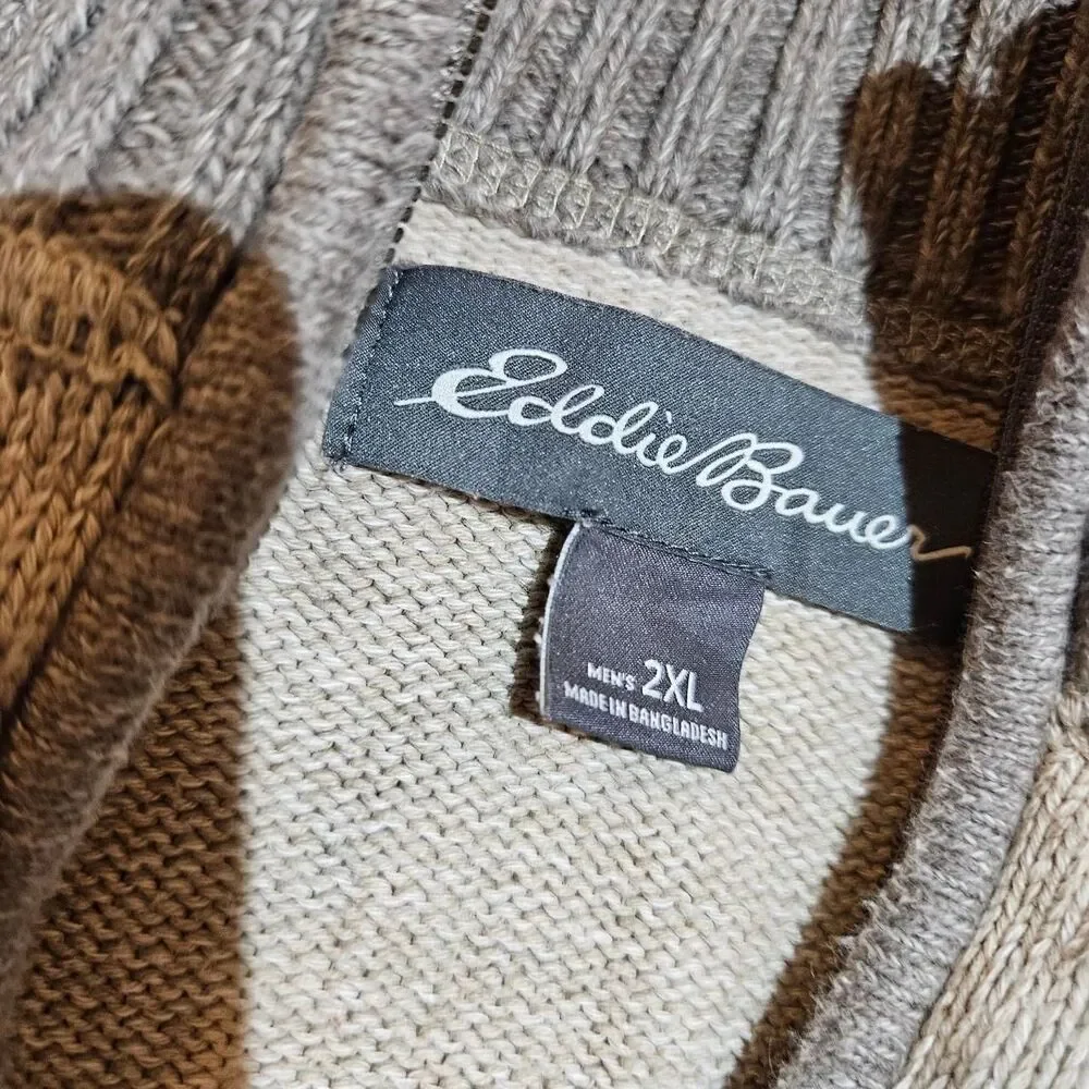 granola indie beige eddie bauer knit cotton sweater